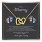 Baby Feet Jewelry Necklace to Mommy To Be Gifts - For 1st Time Mom - To My Mommy Necklace Baby Bump - Gifts For Pregnant Women Mom To Be (pink and blue feet)