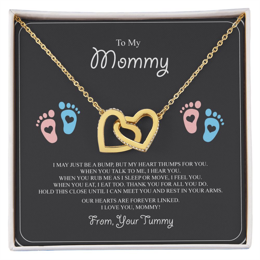 Baby Feet Jewelry Necklace to Mommy To Be Gifts - For 1st Time Mom - To My Mommy Necklace Baby Bump - Gifts For Pregnant Women Mom To Be (pink and blue feet)