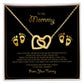 Baby Feet Jewelry Necklace to Mommy To Be Gifts - For 1st Time Mom - To My Mommy Necklace Baby Bump - Gifts For Pregnant Women Mom To Be (gold/black card)