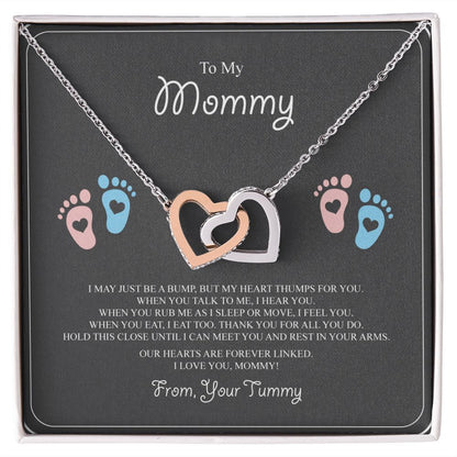 Baby Feet Jewelry Necklace to Mommy To Be Gifts - For 1st Time Mom - To My Mommy Necklace Baby Bump - Gifts For Pregnant Women Mom To Be (pink and blue feet)
