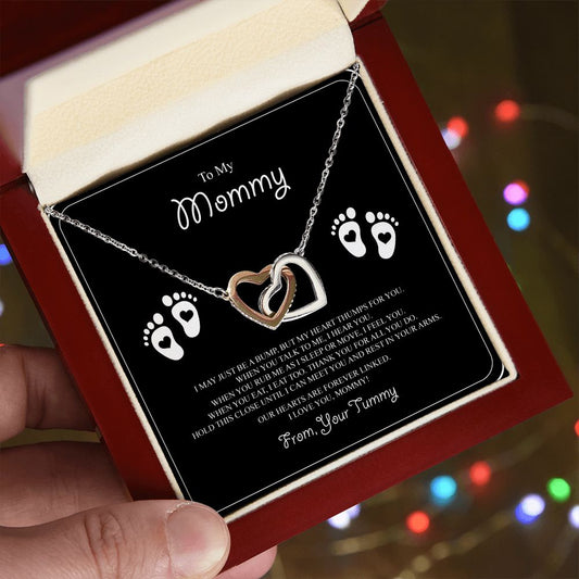 Baby Feet Jewelry Necklace to Mommy To Be Gifts - For 1st Time Mom - To My Mommy Necklace Baby Bump - Gifts For Pregnant Women Mom To Be