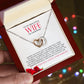 To My Beautiful Wife Hearts Linked Necklace | Gift for Wife, Anniversary Necklace, Birthday, Valentines Gift