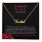To My Wife Sweetheart Custom Name Necklace