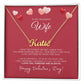 To My Wonderful Wife Custom Name Necklace - Valentine's Day Gift for Wife