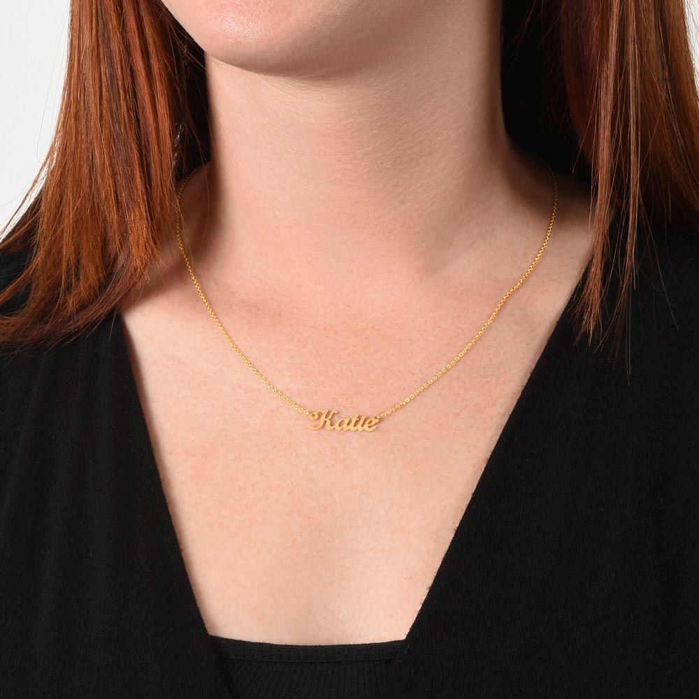 To My Wonderful Wife Custom Name Necklace - Valentine's Day Gift for Wife
