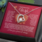 To My Beautiful Wife Forever Love Heart Necklace - Valentine's Hearts - Valentine's Day Gift for Wife