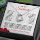 To My Soulmate Forever Love Heart Necklace - Roses Valentine's Day Gift for Girlfriend, Fiance' Wife