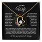 To My Wife Forever Love Circled with Flowers Necklace - Valentine Anniversary Birthday Gift for Wife