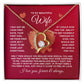To My Beautiful Wife Forever Love Heart Necklace - Valentine's Hearts - Valentine's Day Gift for Wife