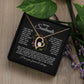 To My Soulmate Forever Love Circled with Flowers Necklace - Gift for Girlfriend, Fiance, Wife, Love of Your Life