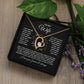 To My Wife Forever Love Circled with Flowers Necklace - Valentine Anniversary Birthday Gift for Wife