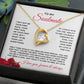 To My Soulmate Forever Love Heart Necklace - Roses Valentine's Day Gift for Girlfriend, Fiance' Wife
