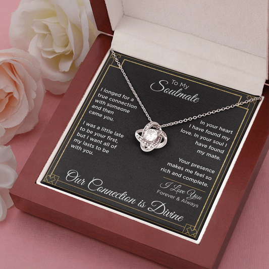 To My Soulmate Love Knot Necklace